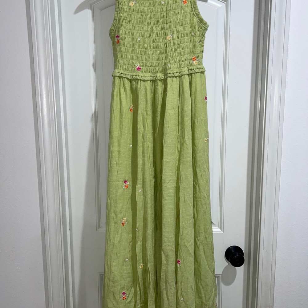 In Bloom Green Sequin Embellished Maxi Sundress